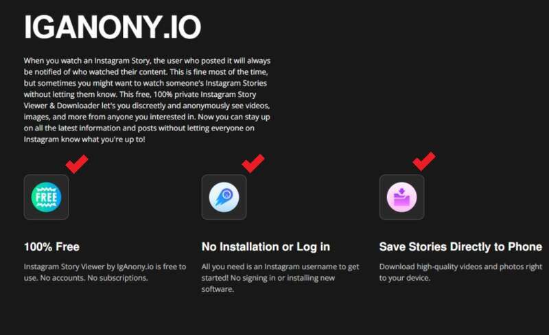 Key features of IGANONY